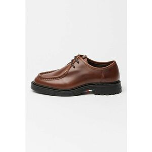 Pantofi din piele cu logo discret - Caramel imagine