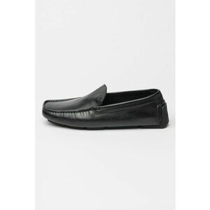 Mocasini flatform din piele - Negru imagine