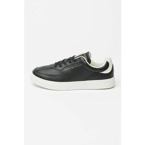 Pantofi sport din piele cu talpa cupsole Casual - Negru/Alb murdar imagine