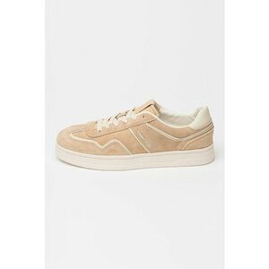Pantofi sport low-cut din piele intoarsa The Greenwich - Bej inchis/Crem imagine