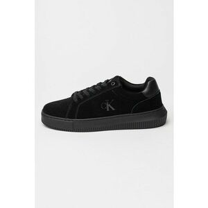 Pantofi sport din piele intoarsa cu aspect masiv si talpa cupsole - Negru imagine