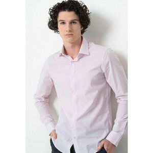 Camasa slim fit - Alb/Roz deschis imagine