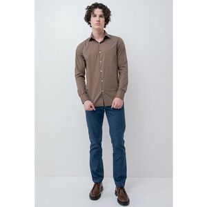 Camasa slim fit - Maro taupe imagine