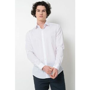Camasa slim fit cu guler ascutit - Alb imagine