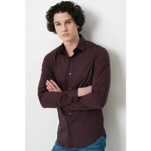Camasa slim fit - Maro cognac imagine