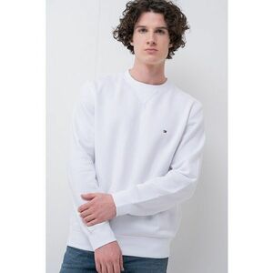 Bluza de trening regular fit cu decolteu la baza gatului - Alb optic imagine