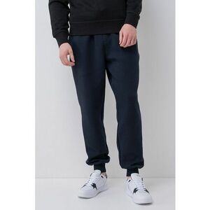 Pantaloni de trening din amestec de bumbac cu snur de ajustare - Bleumarin imagine