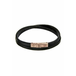 Bratara din piele cu catarama metalica - Negru/Maro/Maro bronz/Bronze imagine
