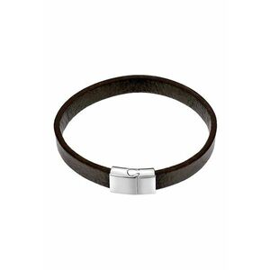 Bratara din piele cu inchidere magnetica - Maro inchis imagine