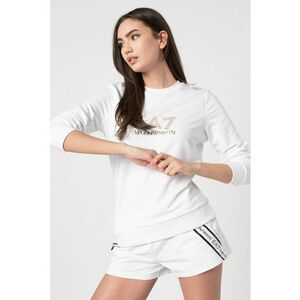 Bluza de trening cu aplicatii logo - Alb/Auriu imagine