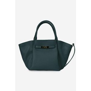Geanta shopper din piele - Albastru petrol imagine