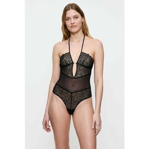 Body cu segmente din plasa Sexy Body - Negru imagine
