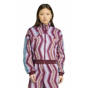 Bluza de trening cu imprimeu si maneci cazute - Roz zmeuriu/Lila/Alb optic imagine