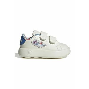 Pantofi sport de piele ecologica cu velcro Advantage - Albastru royal/Alb murdar imagine