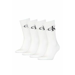 Set de sosete lungi cu logo - 4 perechi - Negru/Alb optic imagine