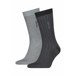 Set de sosete lungi din amestec de bumbac - 2 perechi - Negru stins/Gri inchis imagine
