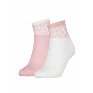 Set de sosete scurte cu model logo - 2 perechi - Roz pastel/Roz pal imagine