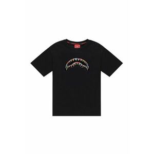 Tricou cu logo pe piept - Negru imagine