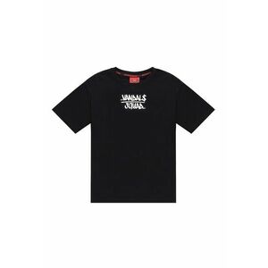 Tricou cu imprimeu pe partea din spate - Negru/Alb optic imagine