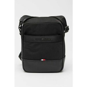 Geanta crossbody cu garnituri de piele ecologica - Negru imagine