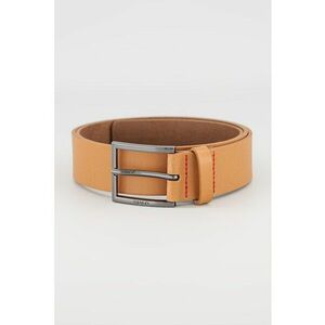 Curea de piele cu cusaturi contrastante Geek - Caramel imagine