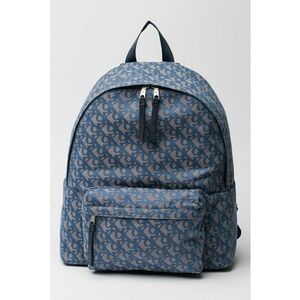 Rucsac cu model si buzunar exterior - Albastru prafuit/Bej imagine