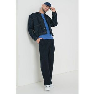Jacheta din denim cu buzunare aplicate - Bleumarin imagine