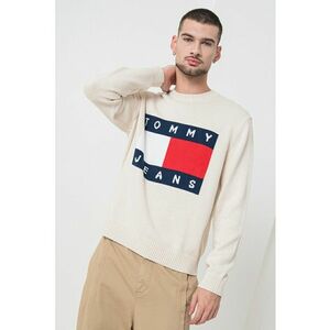 Pulover regular fit cu logo supradimensionat - Rosu/Bej deschis/Bleumarin imagine