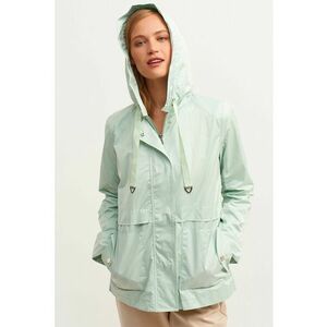 Jacheta lejera cu fermoar si gluga - Mint imagine