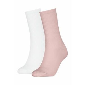 Set de sosete lungi cu striatii - 2 perechi - Alb/Roz prafuit imagine