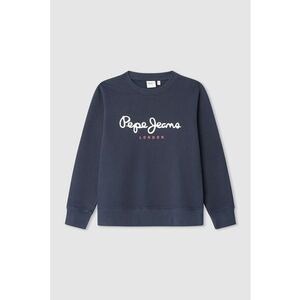 Bluza de trening din bumbac cu imprimeu logo - Alb/Albastru ultramarin imagine