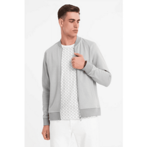 Bluza de trening cu fermoar - Gri cenusiu imagine