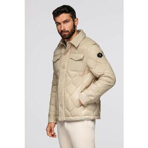 Jacheta matlasata cu buuznare pe piept - Bej inchis imagine