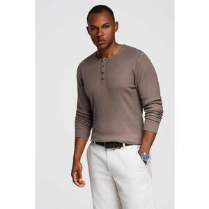 Pulover striat slim-fit cu fenta cu nasturi imagine