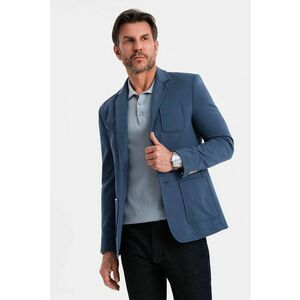 Sacou slim-fit cu buzunar pe piept imagine