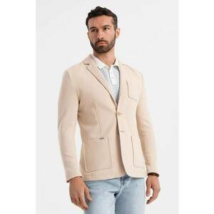 Sacou slim-fit cu buzunar pe piept imagine