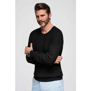 Pulover striat slim-fit cu fenta cu nasturi imagine