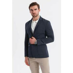 Sacou slim-fit cu buzunar pe piept imagine