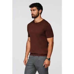 Tricou tricotat fin - Maro cognac imagine