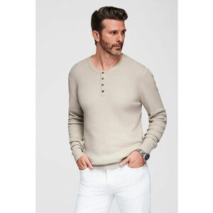 Pulover striat slim-fit cu fenta cu nasturi imagine