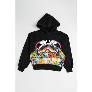 Hanorac cu imprimeu grafic - Negru/Multicolor imagine