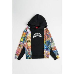 Hanorac de bumbac cu imprimeu - Negru/Multicolor imagine