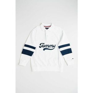 Bluza polo cu logo contrastant - Alb/Bleumarin imagine