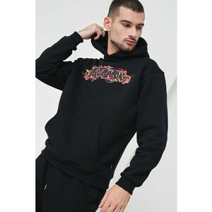 Hanorac regular fit cu logo - Negru imagine