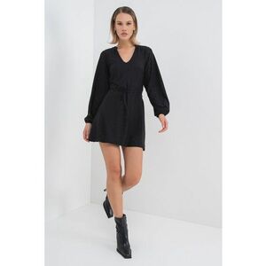 Rochie cu broderie Sangallo Cathinka - Negru imagine