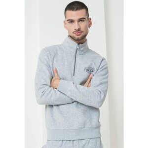 Bluza de trening cu fenta cu fermoar - Gri deschis melange imagine