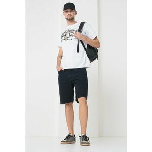 Tricou de bumbac cu imprimeu grafic - Alb/Gri/Roz pastel imagine