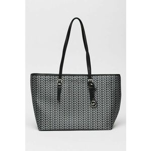 Geanta shopper de jacquard cu logo Quinn - Alb/Negru imagine