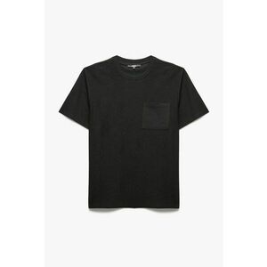 Tricou de bumbac cu buzunar pe piept imagine