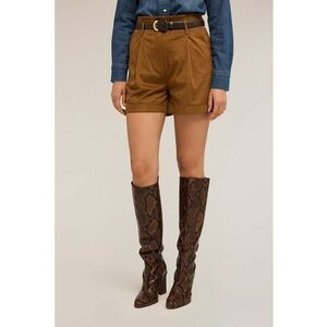 Pantaloni scurti cu talie inalta - Caramel imagine
